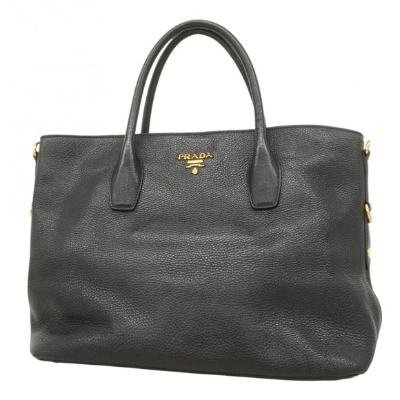 Prada handbag leather black women's - Picture 1 of 15